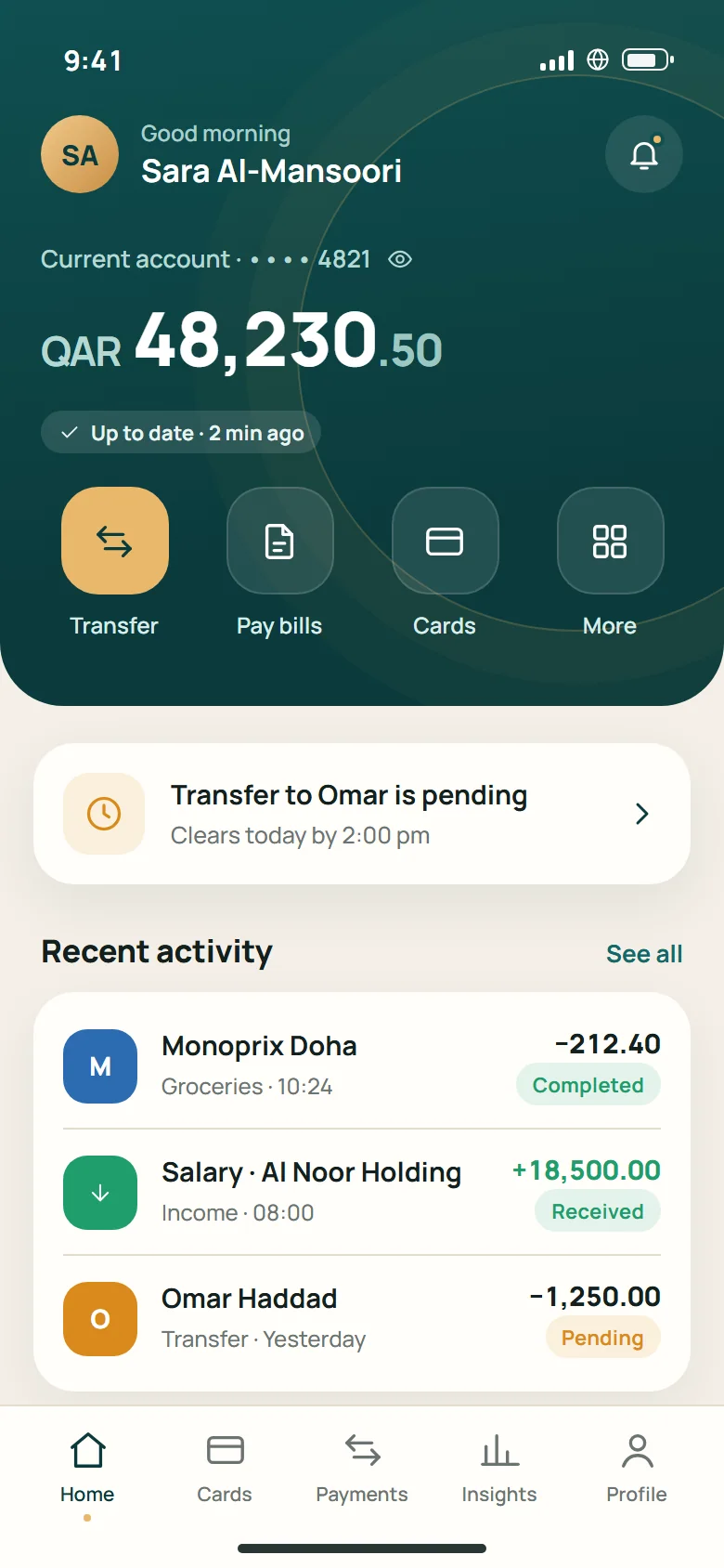 Assembled home screen