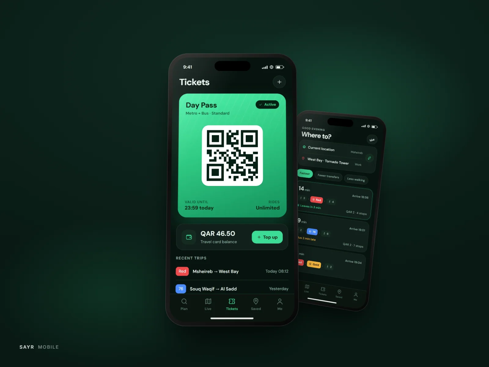 Sayr ticket wallet