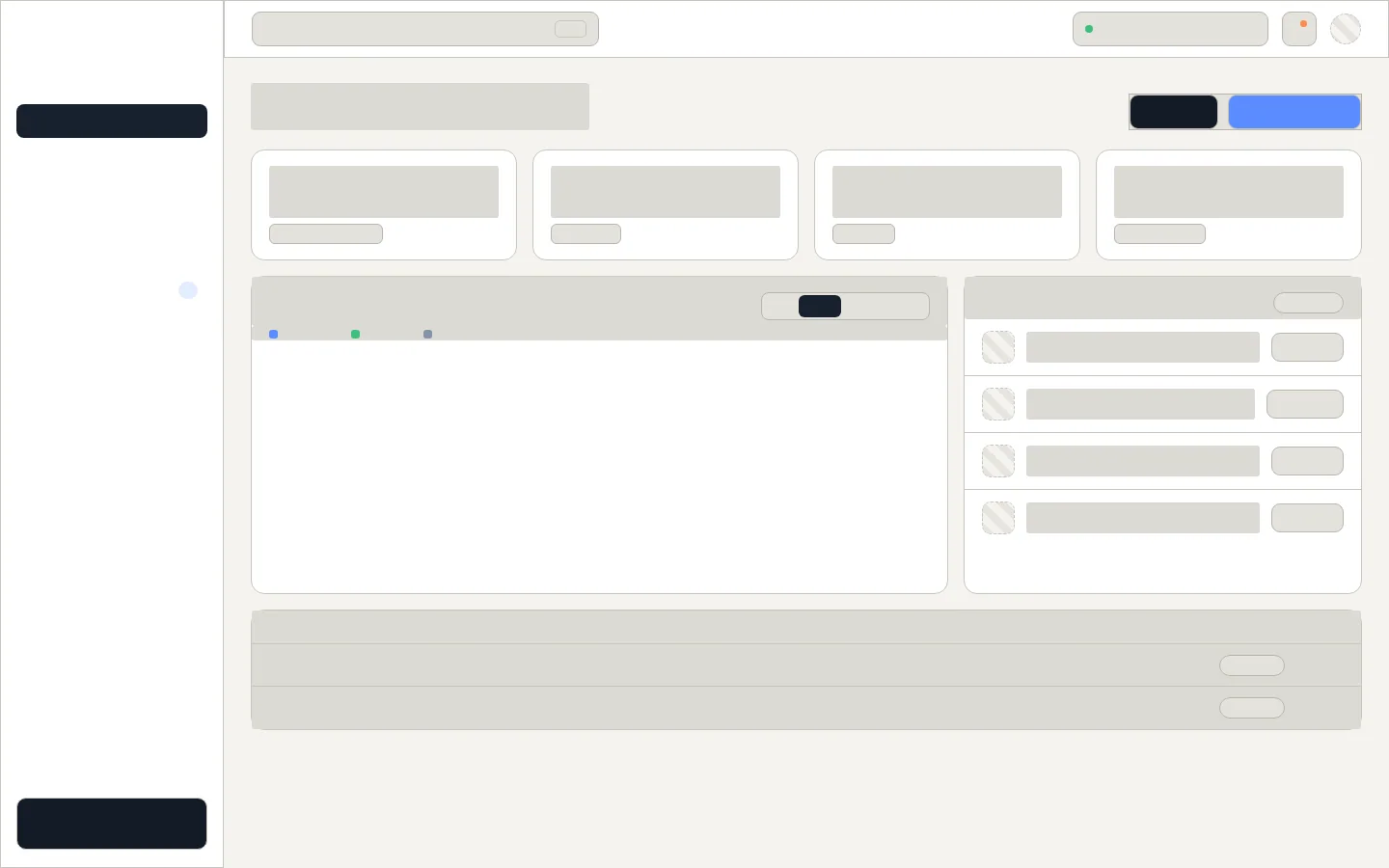 Low-fidelity wireframe of the main screen